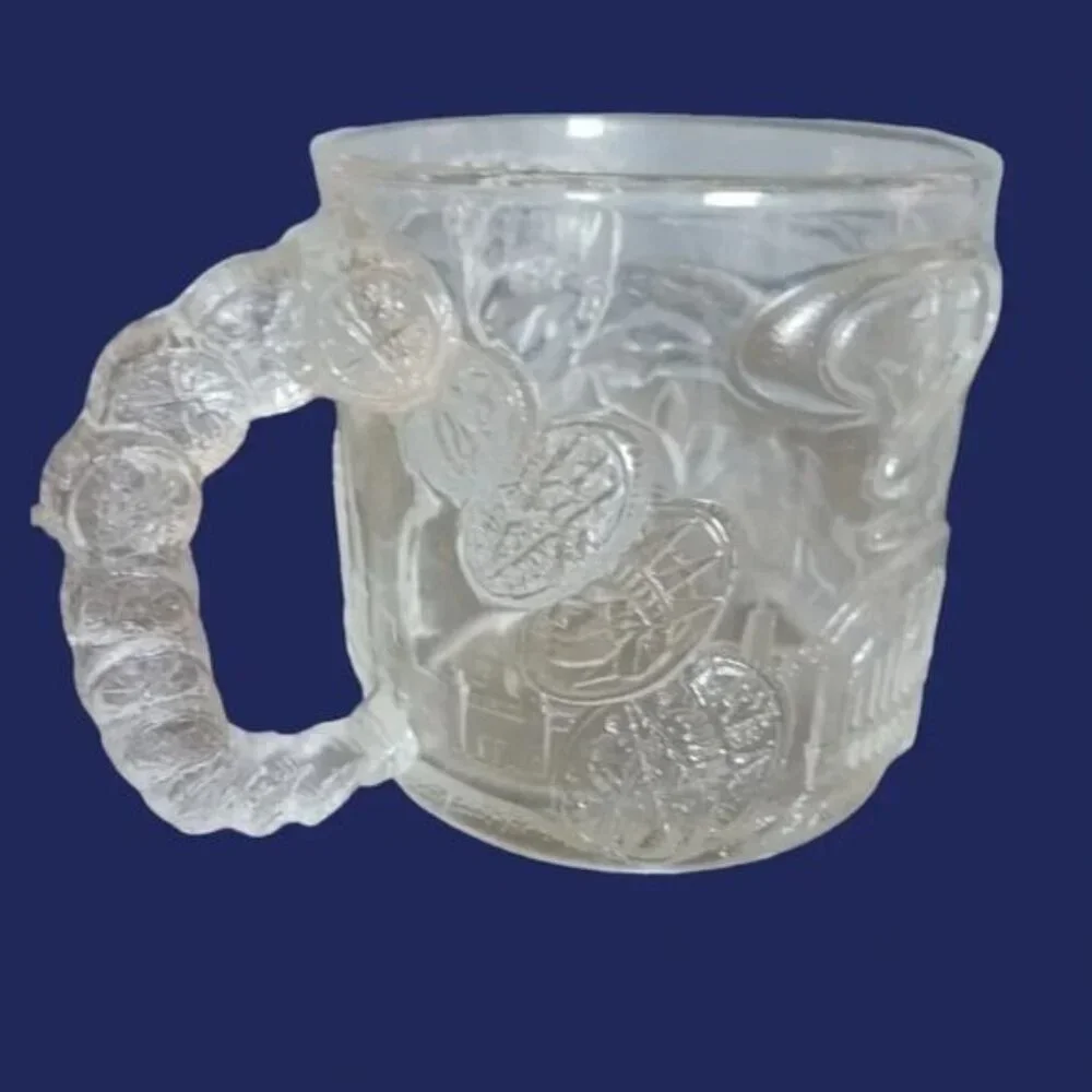 Mc.Donald's vtg lot of 2 clear glass  mug